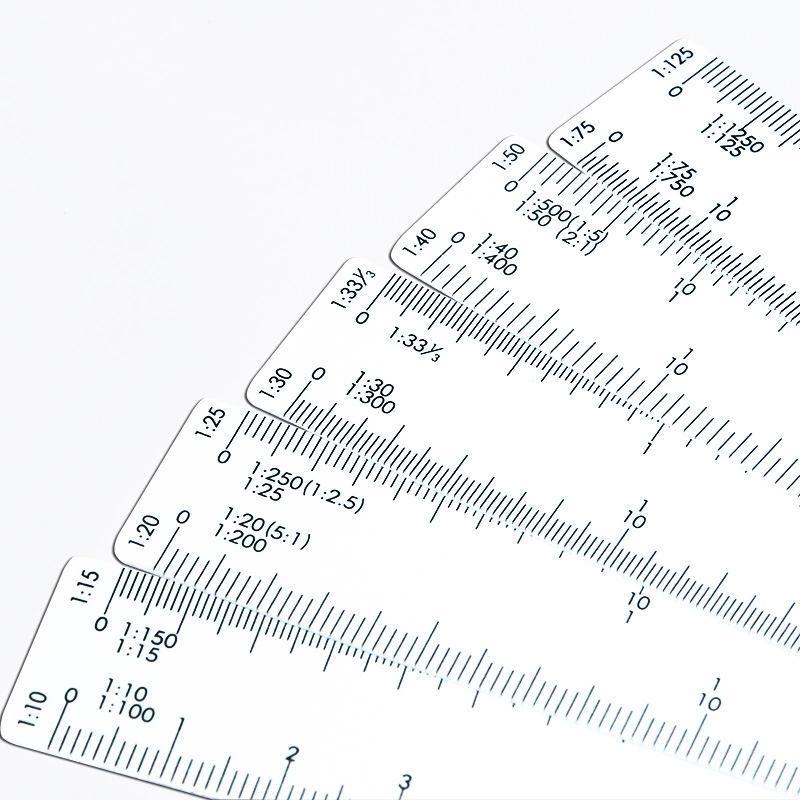 Fan Shaped Folding Scale Ruler for Interior Design and Architectural ...