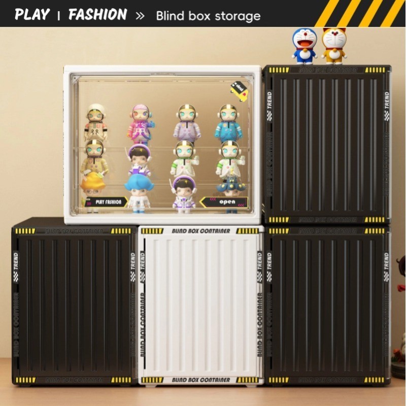 Popmart Transparent Acrylic Display Case Box Storage Stackable Magnetic ...
