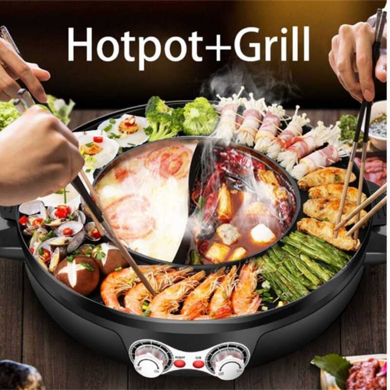 Quality High Electric grill Samgyupsal grill pan set Electric samgyup ...