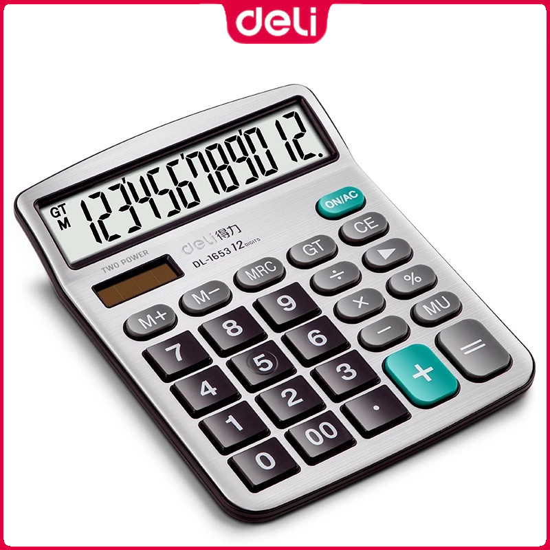 Deli 1653 Desktop Basic Calculator Big Electronic Scientific Simple ...