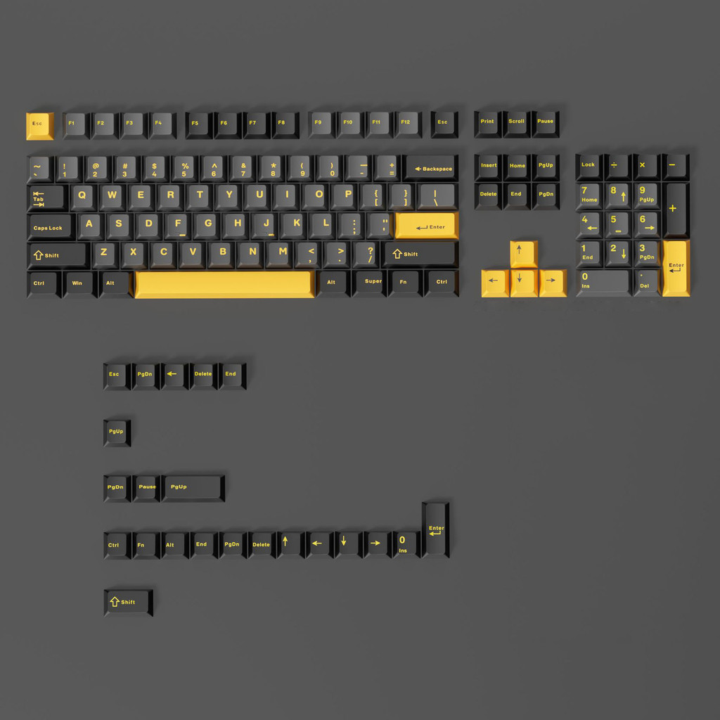 128 Keys Cherry Profile Moon Night PBT Keycaps Double Shot Custom ...