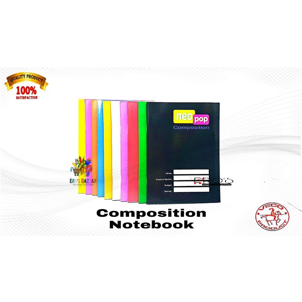 VECO COMPOSITION NOTEBOOK - 80 leaves (10 pcs) | Shopee Philippines