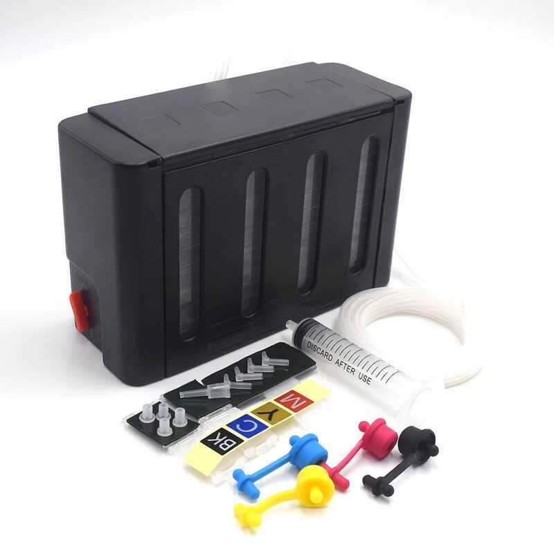 2 4Colors 3 3 DIY Ciss Tank With Lock Accessories For Hp/Canon/Epson ...