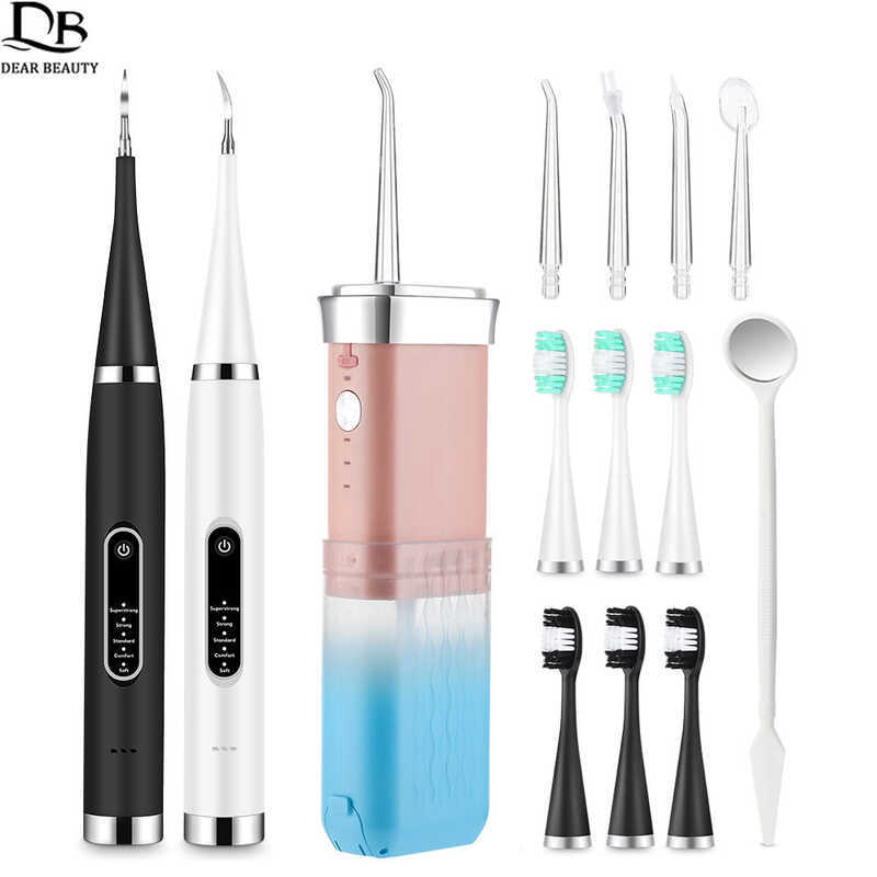 Electric Dental Scaler Toothbrush And Portable Oral Irrigator Water ...