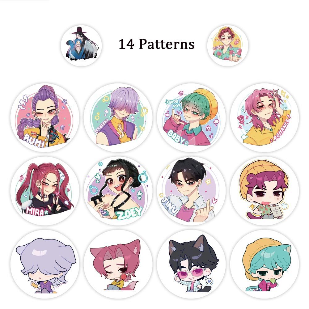 500pcs/Roll KPop Demon Hunters Stickers For Kids Cartoon DIY Notebook ...