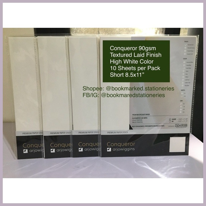 → Conqueror Premium Specialty Paper 90 GSM Short Textured Laid Ultra ...