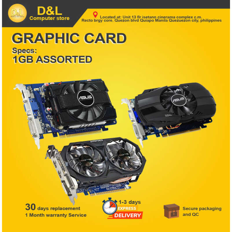 1Gb ASSORTED / GRAPHICS CARD Gpu [Refurbished] B20 | Shopee Philippines