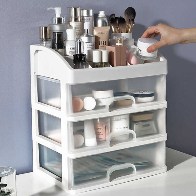 Desktop Drawer Style Makeup Jewelry Dressing Table Storage Rack ...