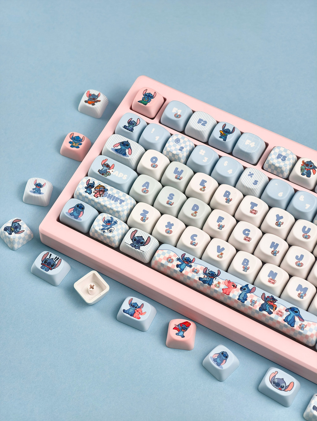 Lilo&Stitch Keycaps MOA Profile 130 Keys PBT Dye Sublimation Aula F75 ...