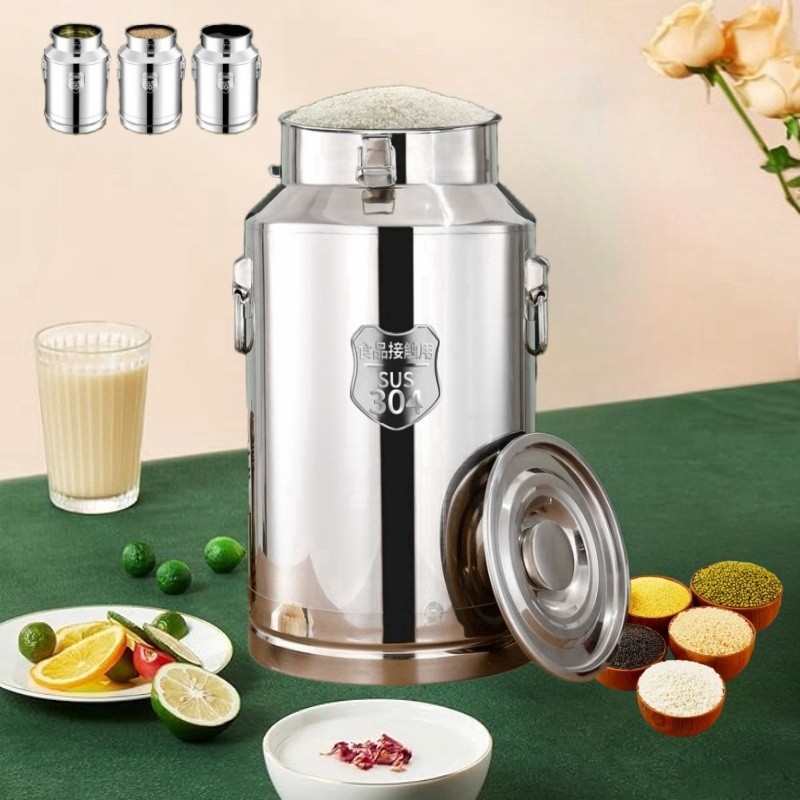 stainless metal rice storage dispenser 25 kg/10kg/50 kg/15kg/5kg/ flour ...