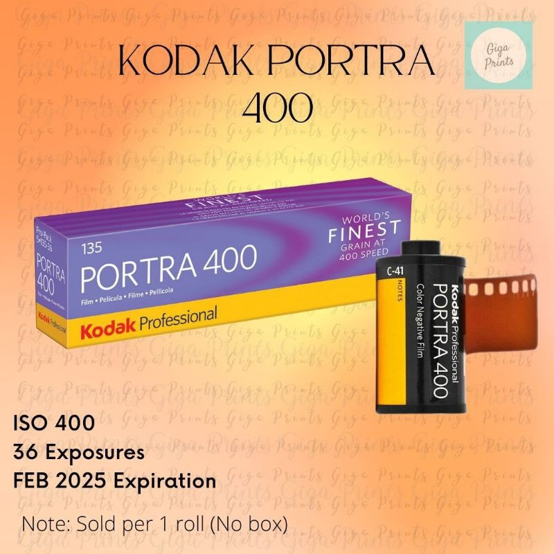 Pack De 3 Films Photo Kodak Portra 400 ISO - 35 Mm, 36 Poses, Négatif Couleur, Pour Portraits Et Couleurs Naturelles