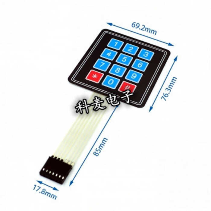 Extra Large Keys 4*4/1*4/3*4/4*5 Matrix Single Chip Microcomputer ...