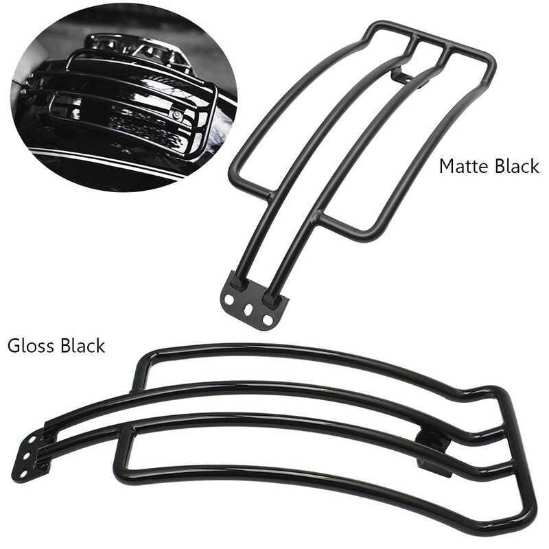 Motorcycle Matte & Gloss Black Rear Solo Seat Luggage Rack Support ...