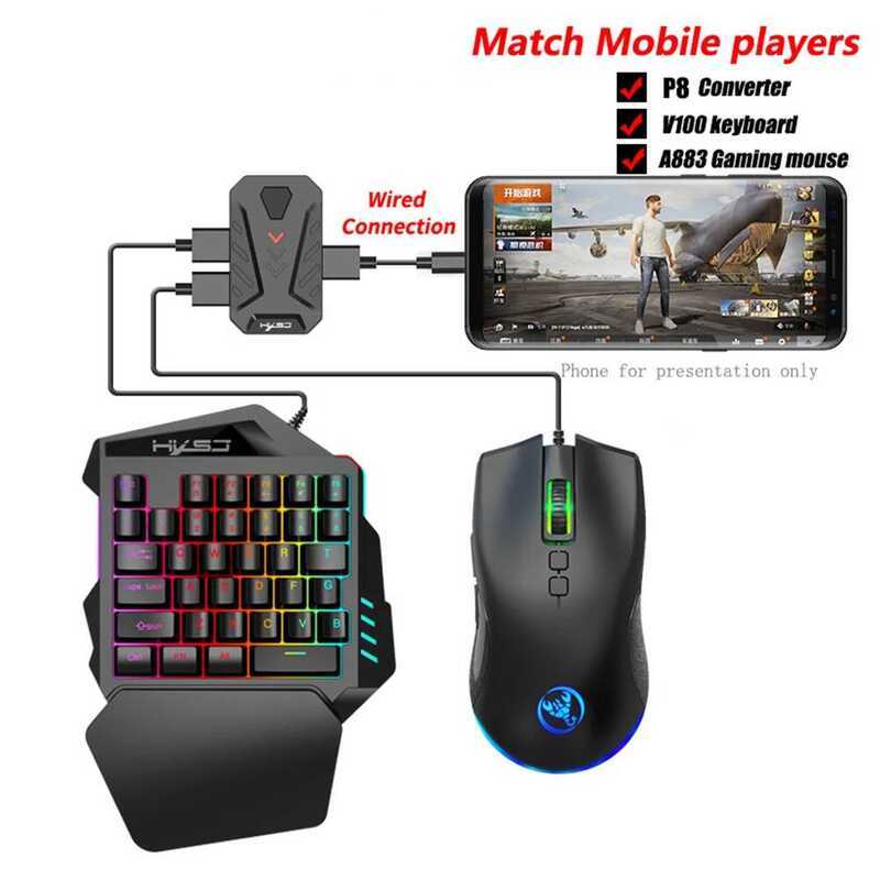 44 HXSJ 1 Wired Keyboard E Converter Mobile Game Mice Adapter For ...