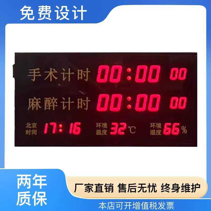 Hospital Anesthesia Timer Operating Room NTP Synchronized Clock Time ...