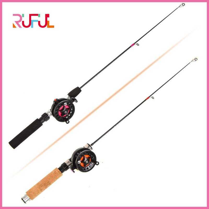 RUFUL Spinning Carbon Retractable Ice Fishing Rods Combo Pen Pole Reels ...