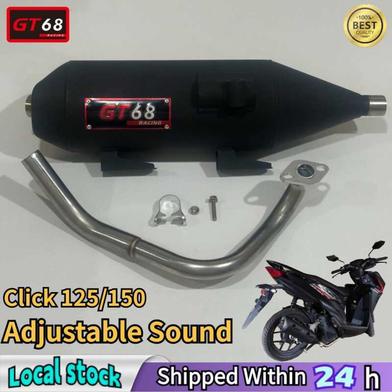 Honda Click 125/150 Adjustable Sound Muffler Pipe V4 1Set Motorcycles ...