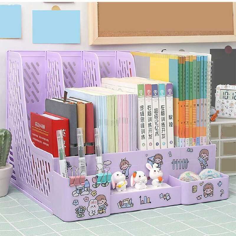 Multi-Color Rack Folder Storage Desktop Box Multi-Functional File ...