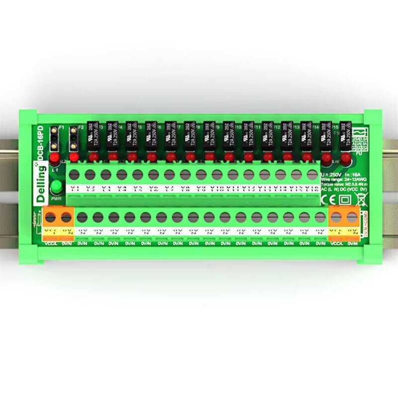 Rail-Mounted Power Distribution Terminal Block Extension Cord Splitter ...