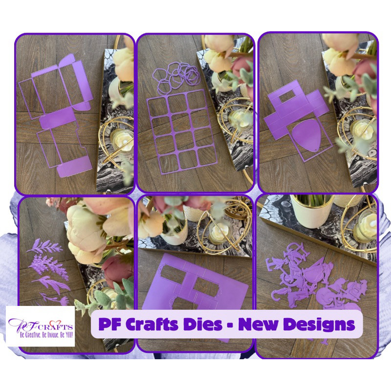 PF Crafts horizontal calling card flip top gable hat letter leaves ...