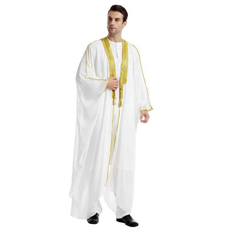 Arabic Costumes Islamic Clothing Men Robe Kaftan Muslim Man Moroccan ...