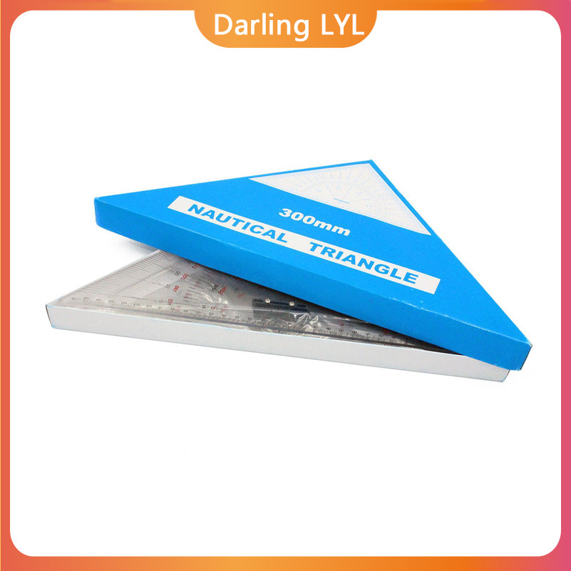2Pcs 300mm Chart Drawing Triangle Ruler for Ship Drawing Large-Scale ...