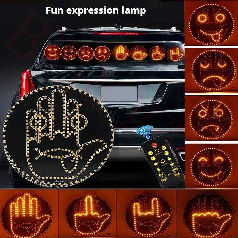 A Creative Fun Three Models Lamp Car Interior Rear Windshield LED Hand ...