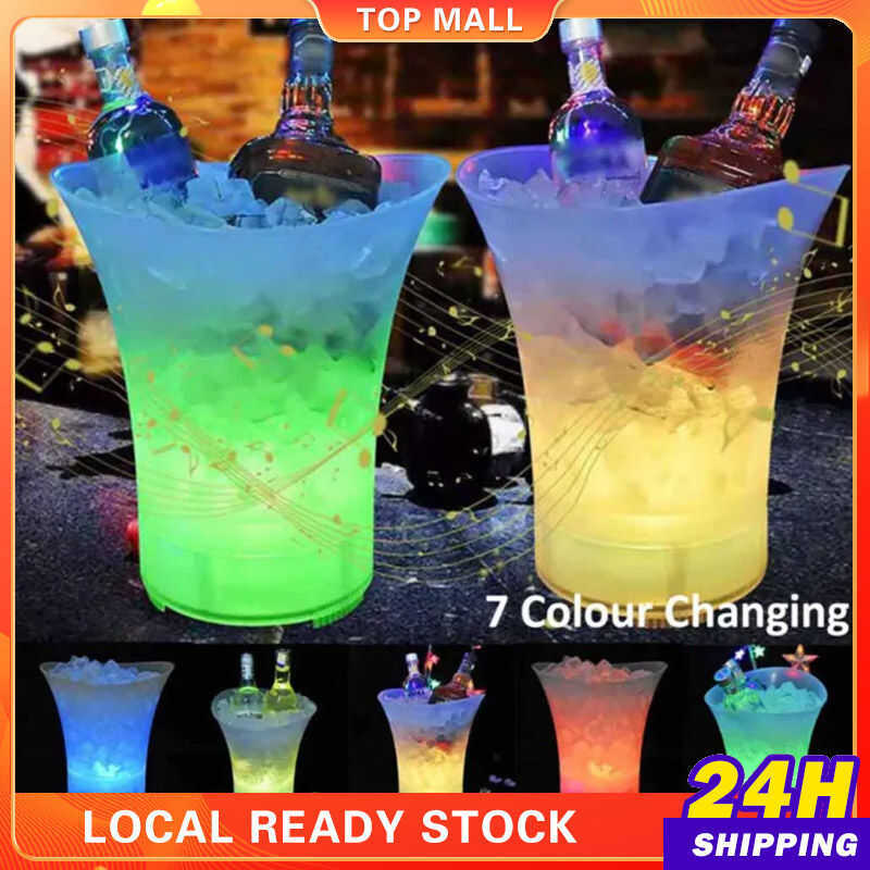 Ready LED Ice Bucket Single Color / RGB 7 Multi Colour Changing ...