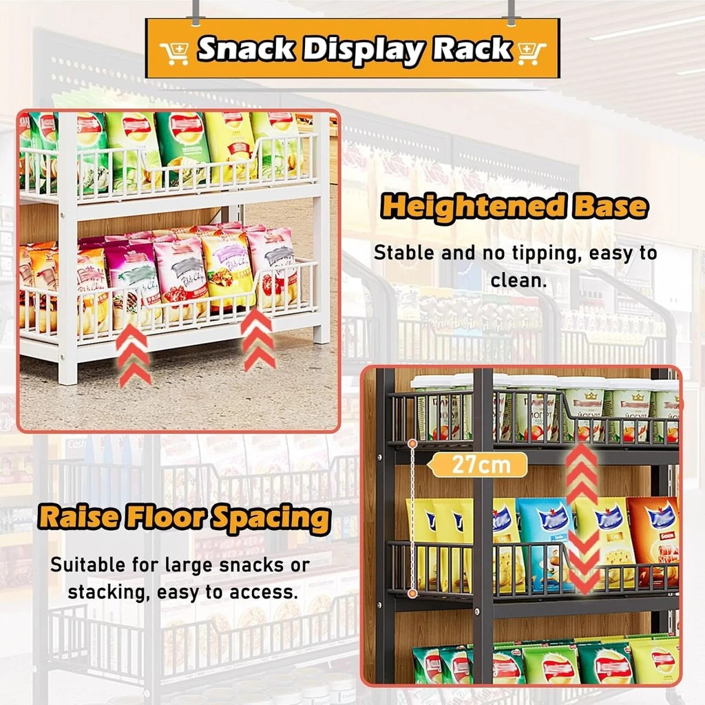 Supermarket Shelves Display Rack For Store Snack Shelf Gondola Rack ...