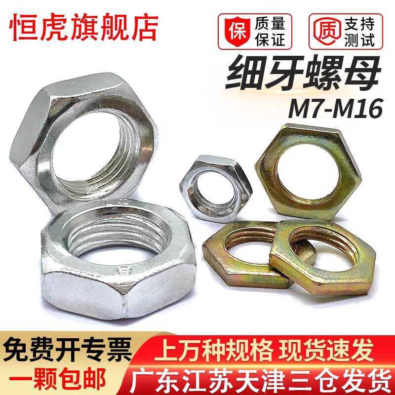 Hexagon Fine Thread Lighting Screw Cap Locking Thin Nut Imperial System ...