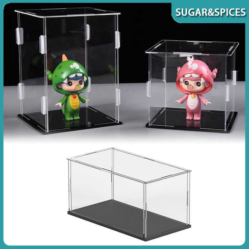 7 Clear Acrylic Display Box Dust-Proof Transparent Plastic Toy Case For ...