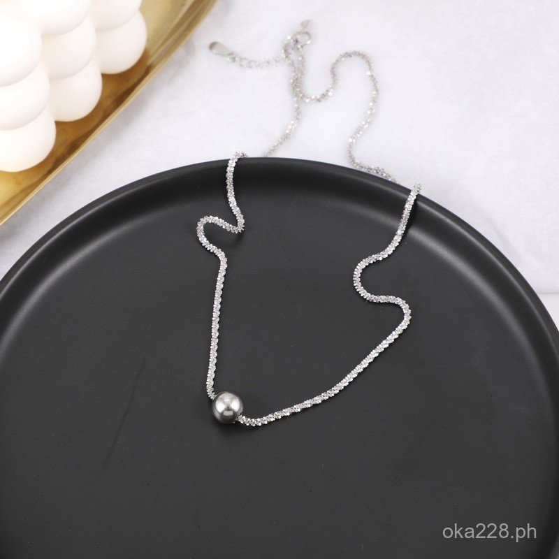 Cauliflower Chain Pure Silver Starry Sky Sparkling Necklace New Elegant ...