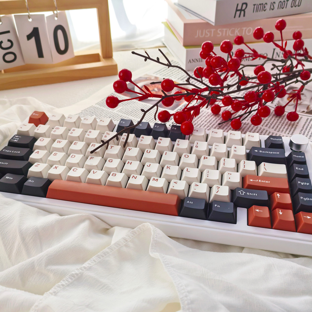 128 Keys Ink Orange Cherry Profile PBT Keycaps Double Shot Custom ...