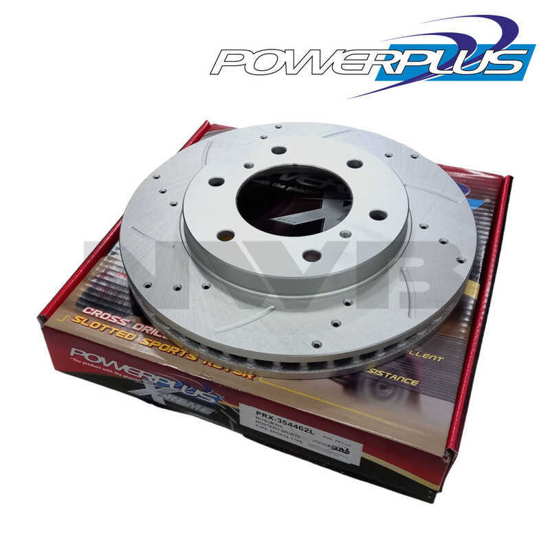 Powerplus Xtreme Cross Drilled And Slotted Brake Disc Rotor Front For ...