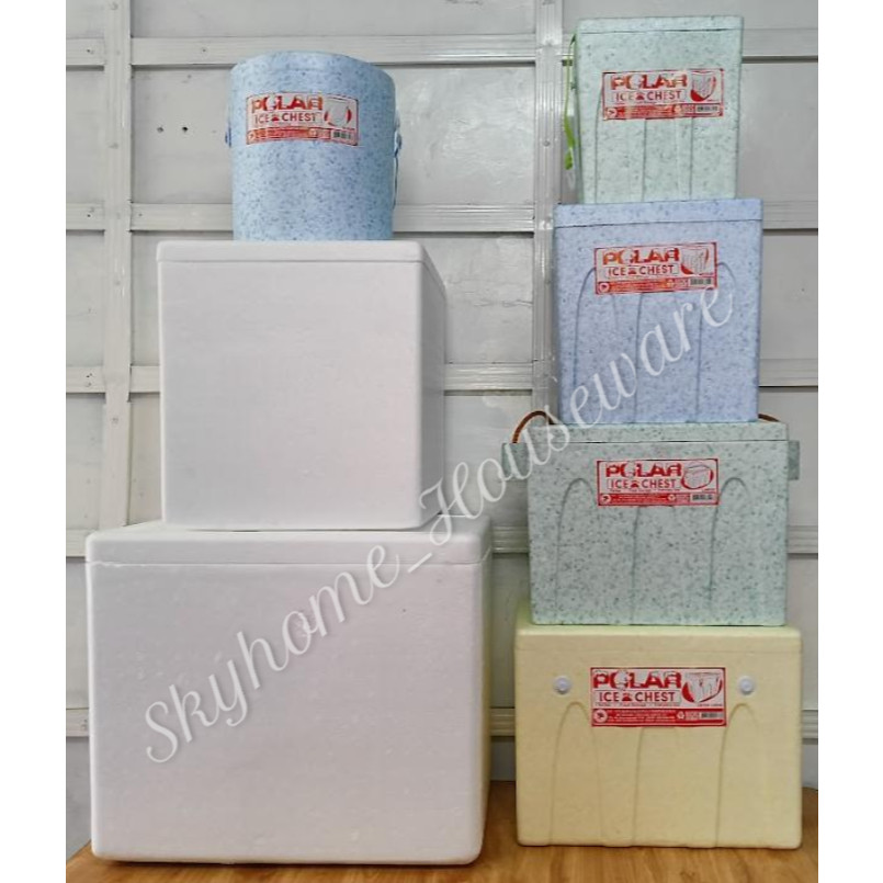 STYRO BOX / PICNIC BOX ICE CHEST/ ICE BOX / COOLER / POLAR / SNOW WHITE ...