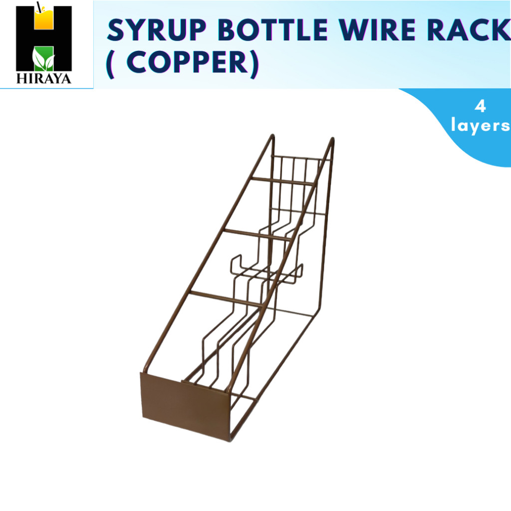 Syrup Bottle Rack 4Layer Black/Copper /Coffee Syrup Rack/Wine Rack ...