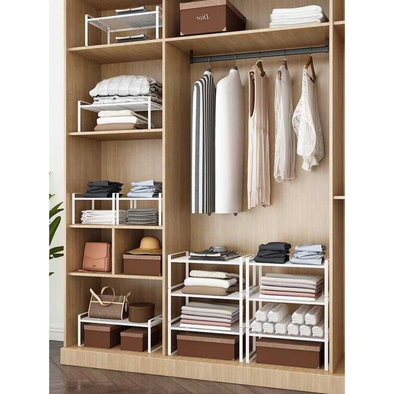 Wardrobe Storage Rack Organizer Divider Board Inner Layered Shelf Magic ...