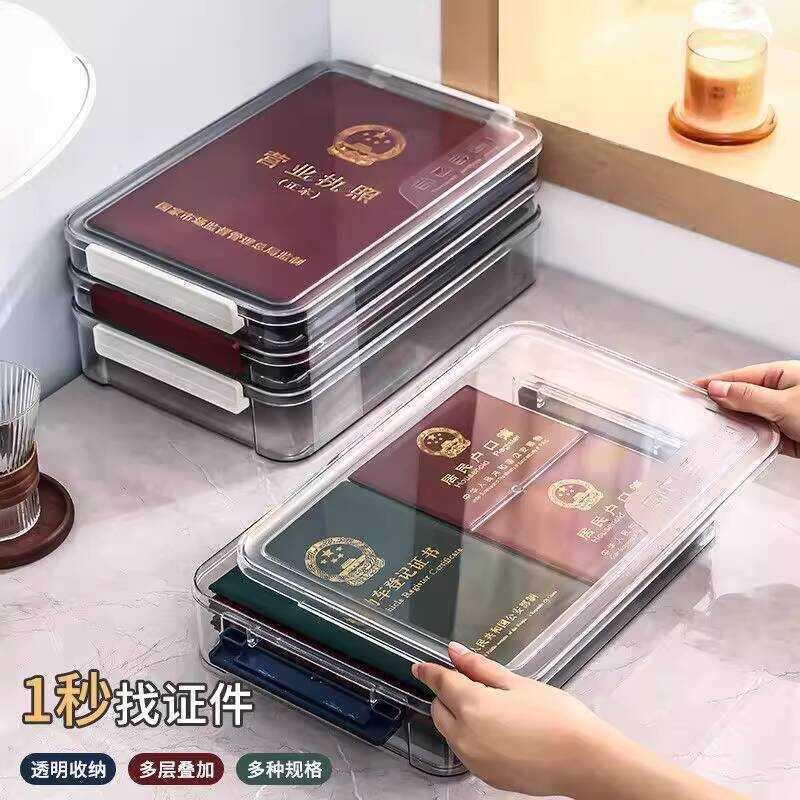 Transparent Document Organizer Various Boxes Home Important A4 File ...