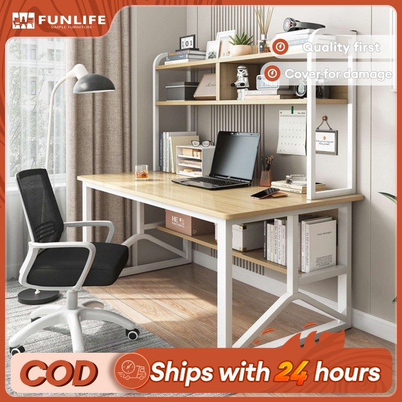 Student Study Desk Computer Table with Book Shelf Writing Desk Steel ...