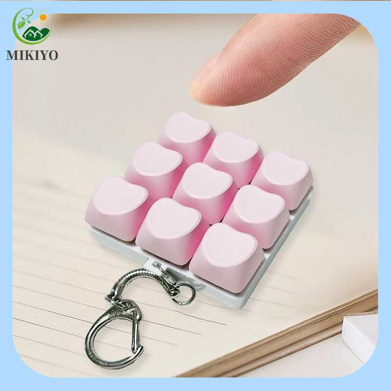 MIKIYO FASHION Keys Button Fidget Keychain Keycap DIY Keyboard Finger ...