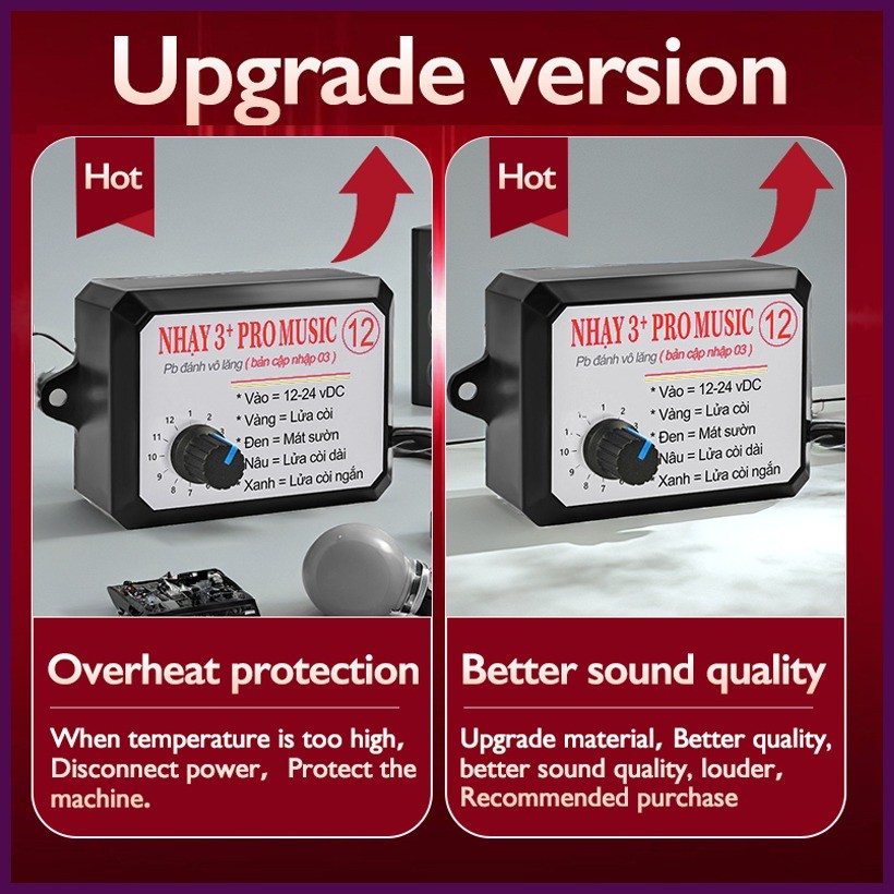 ♀ Universal Nhay 3+ Pro Music Rapid Horn Relay module Car Horn ...