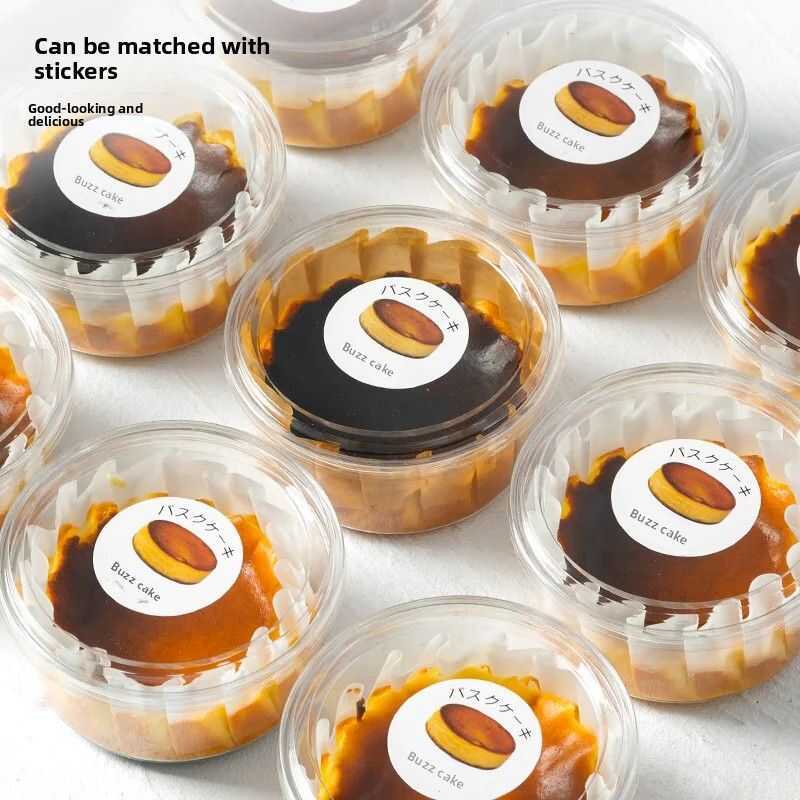 Disposable Mousse Cake Box Packaging Transparent Bakery Pastry Sweet ...