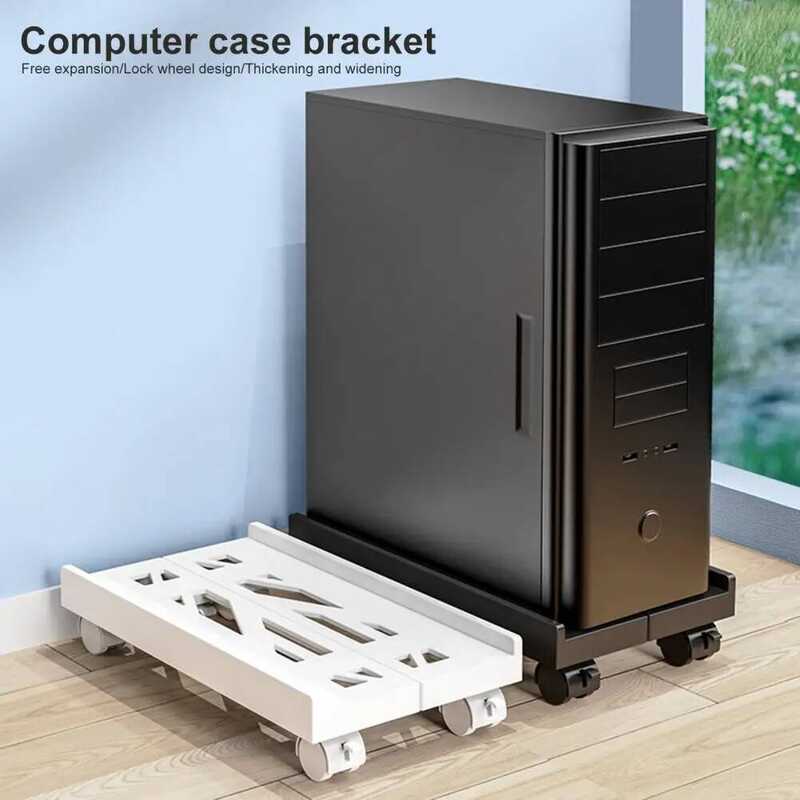 PC Tower Stand with Wheels under Desk CPU Holder Adjustable Stable ...