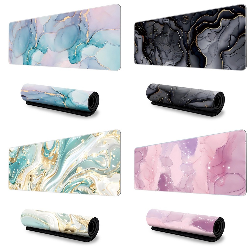 80x30CM Marble Long Mouse Pad Extra Large Non-Slip Sealed Edge Gaming ...