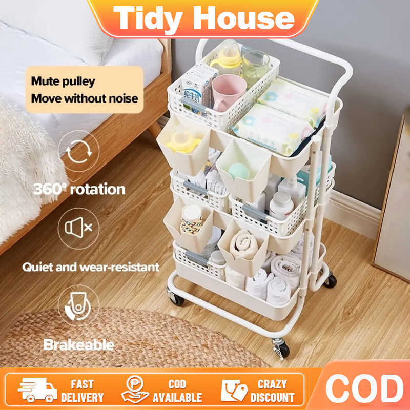 Tidy House 3 Tier For Baby Kitchen Racks Movable Rack With Handle ...