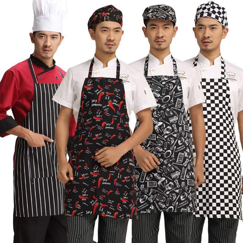 Apron Adjustable Apron Striped Chef Waiter Restaurant Stain Resistant ...