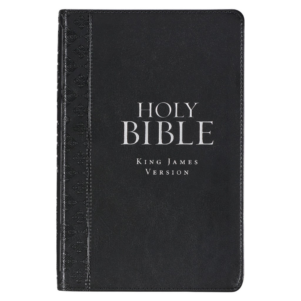 KJV022 - King James Version (KJV) Black Faux Leather Deluxe Gift Bible ...