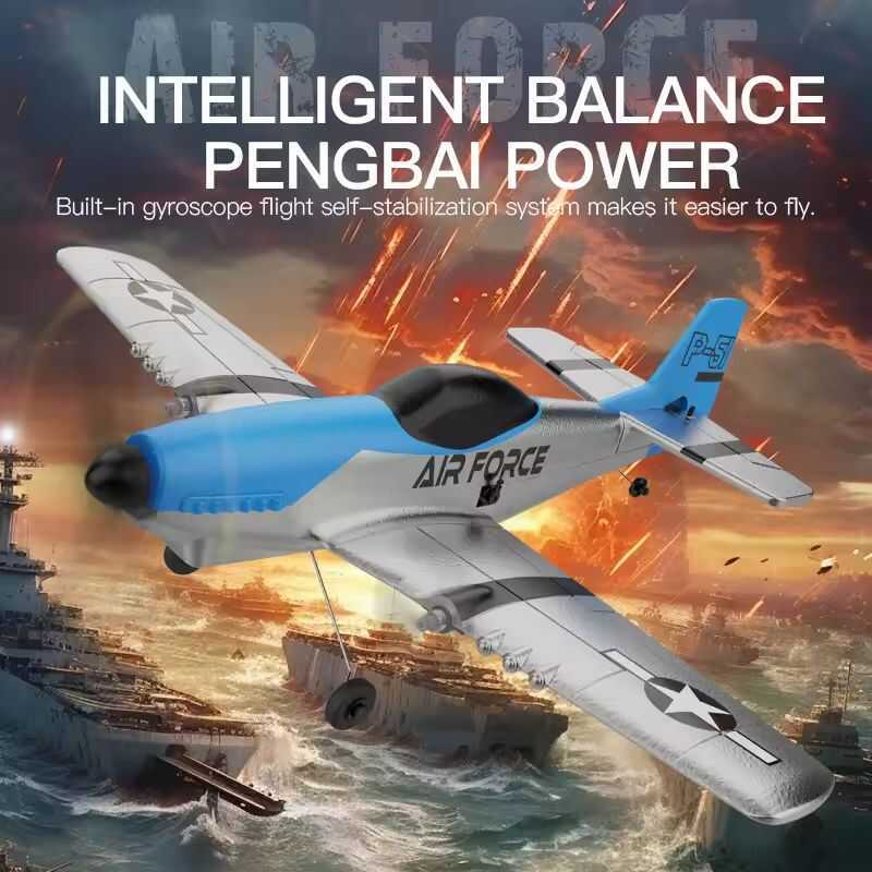 Z63 Remote Control Airplane P51 RC Plane Mustang Fighter 2.4G 3-Channel ...