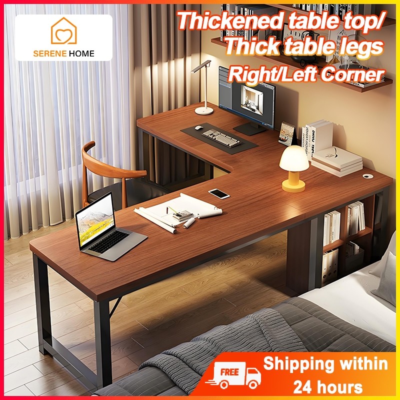 COD L-shaped Computer Table Bearing 800KG Corner Study Table Home Study ...