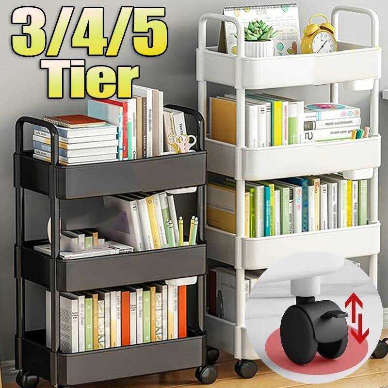 Multi-Layer Small Cart Storage Racks Heavy Duty Organizer Cart Movable ...